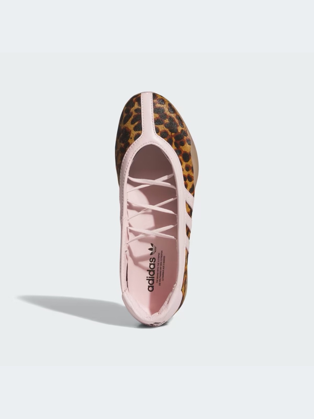 adidas Leopard Print Ballet Flat with Pink Trim